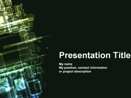 Modèle ppt de fond de sens de la technologie abstraite