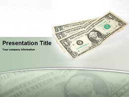 الدولار الأوراق النقدية قالب ppt المالية