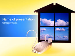 เปิดเทมเพลต ppt เทคโนโลยีคอมพิวเตอร์ออกแบบหน้าต่างอย่างง่าย