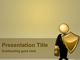 シールドセキュリティサービス会社pptテンプレートを保持しているビジネスパーソン