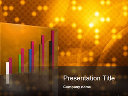 サークルパターンオレンジ色の明るい背景pptテンプレート