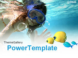 Красота морской дайвинг шаблон п.п.