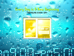 เปิดหน้าต่างทุกวันเป็นเทมเพลต ppt ใหม่เอี่ยม