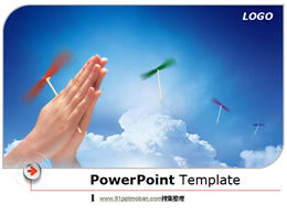 A ppt template yearning for a better future