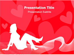 أزياء جوفاء الجمال على شكل قلب الخلفية الإناث قالب باور بوينت