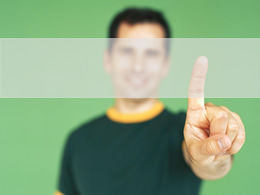 팝업 메시지 PPT 템플릿을 터치