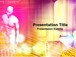 Beautiful computer technology synthesis background ppt template