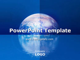 Blue earth ppt template