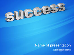 نجاح الأعمال قالب PPT خلفية زرقاء