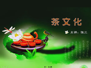 Modelo ppt de discurso de cultura de chá