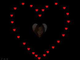 Modelo de ppt de mudança de tamanho de formato de coração