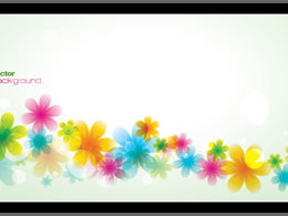 Color petals ppt template