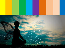 Color bar romantic dream ppt template