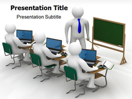 Business training 3D villain ppt template