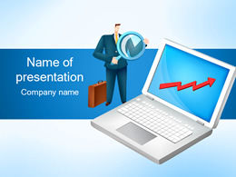 Business character briefcase magnifying glass notebook cartoon business template