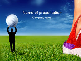 Business men and golf ppt template