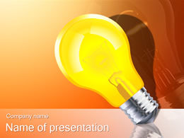 Ampul teması ppt şablonu