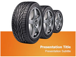 Car tire theme ppt template