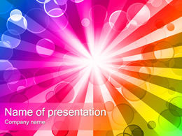 鮮やかな色の背景pptテンプレート