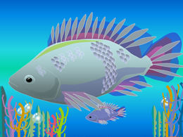 Szablon animacji ppt podwodny świat niebieski