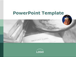 Șablon ppt pentru raportul de lucru verde de sfârșit de an