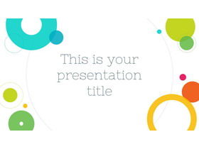 Fashion warna gelembung lingkaran latar belakang template PPT unduh gratis
