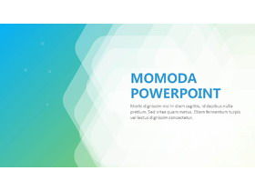 Сине-зеленый градиентный фон европейский и американский бизнес шаблон PPT