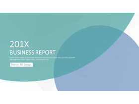 Simple blue and green flat business PPT template