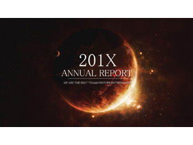 Fajne i piękne rozgwieżdżone niebo planeta szablon PPT w tle