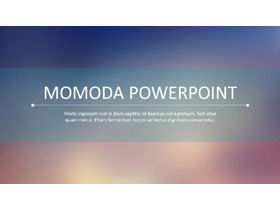 Plantilla PPT empresarial de estilo iOS degradado púrpura