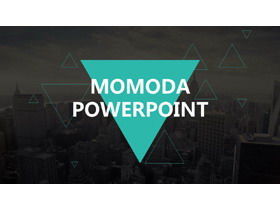 Avrupa ve Amerikan yeşil düz slayt şablonu