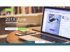 Șablon PPT de prezentare a imaginilor europene și americane în stil de web design