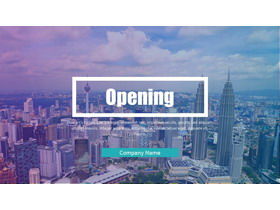 ファッションヨーロッパとアメリカの建築写真タイポグラフィデザインPPTテンプレート