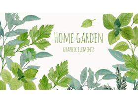 Șablon PPT de răspuns de absolvire a fundalului de frunze verzi proaspete