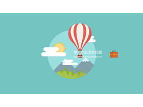 Modelo de PPT de viagens de turismo em desenho simples e moderno