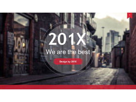 Europejski i amerykański układ obrazu tła ulicy szablon PPT