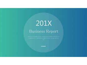 Template PPT gaya iOS hijau dan ringkas musim kedua