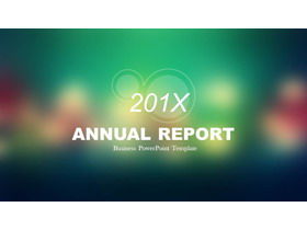 Șablon PPT stil IOS cu textură de sticlă mată verde cețoasă