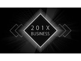 Black dynamic flat company profile PPT template