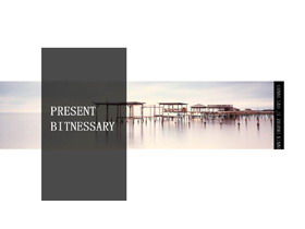 Template PPT latar belakang bangunan pantai Eropa dan Amerika yang sederhana