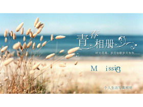 Time flies like a song, youth album PPT template