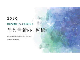 Plantilla PPT de representación de arte de acuarela elegante azul