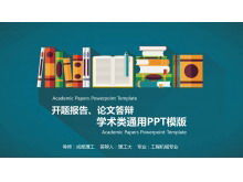 لون الكرتون التخرج أطروحة الدفاع قالب PPT