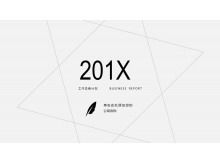 Modello PPT di business dinamico minimalista grigio