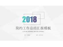 Modèle PPT de rapport de synthèse de travail général de style minimaliste