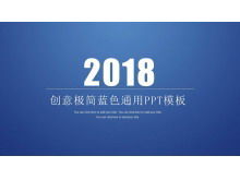 Modello PPT del rapporto di sintesi del lavoro generale minimalista blu