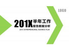 Template PPT laporan analisis data umum yang hijau dan ringkas