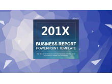 欧美风格多边形背景业务报告PPT模板