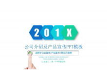 Modello PPT blu semplice gesto dinamico sfondo azienda profilo