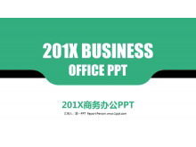 Modello di diapositiva del rapporto di lavoro verde e conciso